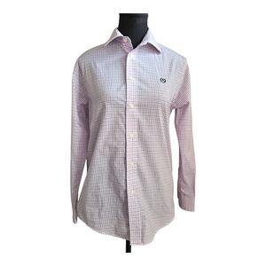 Ralph Lauren Pink and White Checkered Dress Shirt Size 16